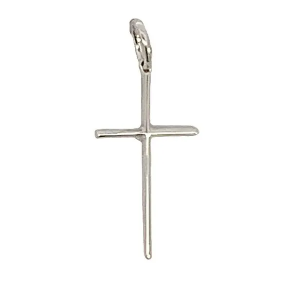 18KT WHITE GOLD PETITE DIAMOND CROSS Image 2 Z's Fine Jewelry Peoria, AZ