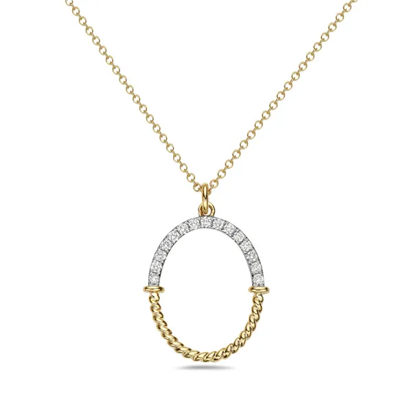 14KT YELLOW GOLD DIAMOND NECKLACE