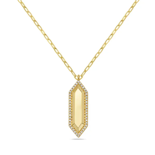 14KT YELLOW GOLD DIAMOND NECKLACE