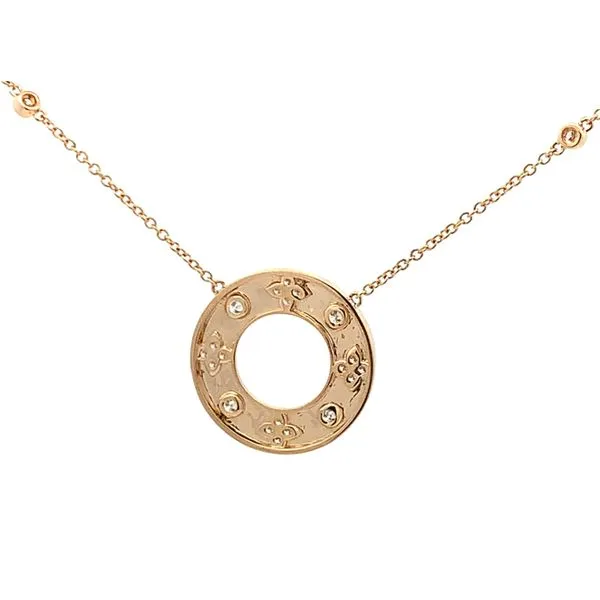 YELLOW GOLD DIAMOND NECKLACE Image 3 Z's Fine Jewelry Peoria, AZ