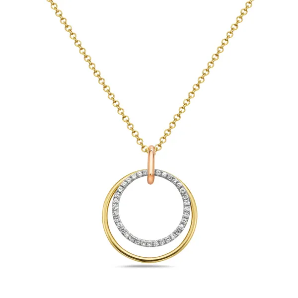 14KT YELLOW GOLD DIAMOND PENDANT