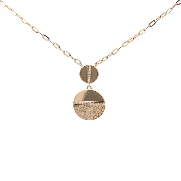 14KT YELLOW GOLD DIAMOND PENDANT