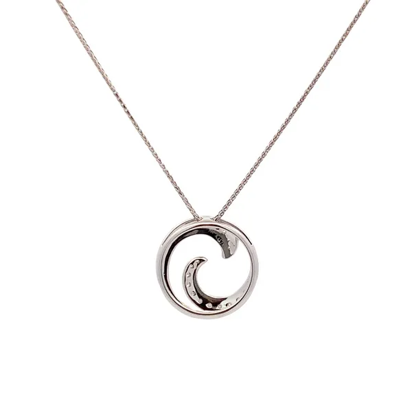 WHITE GOLD WAVE STYLE PENDANT Image 3 Z's Fine Jewelry Peoria, AZ