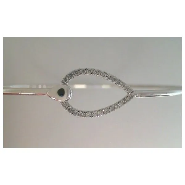14KT WHITE GOLD DIAMOND BANGLE BRACELET