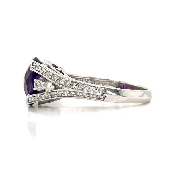 14kt White Gold Oval Amethyst Ring Image 2 Z's Fine Jewelry Peoria, AZ