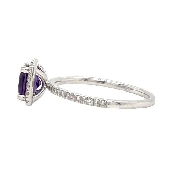14kt White Gold Cushion Amethyst Ring Image 2 Z's Fine Jewelry Peoria, AZ