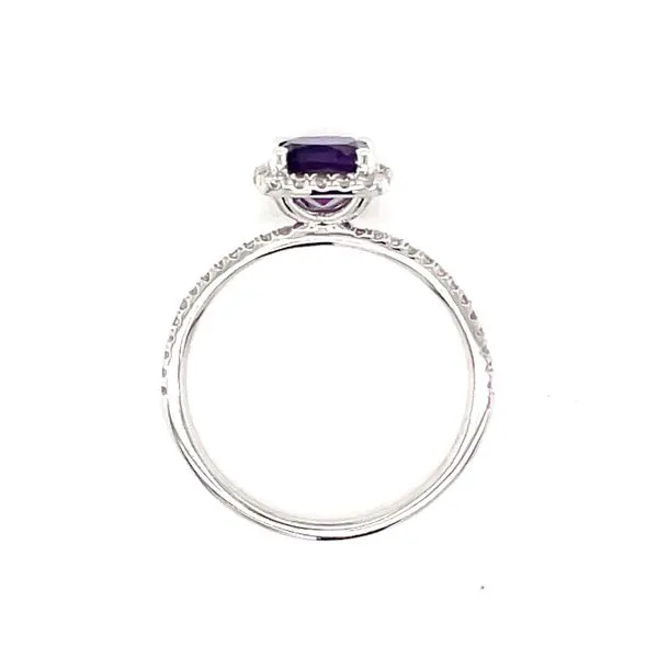 14kt White Gold Cushion Amethyst Ring Image 3 Z's Fine Jewelry Peoria, AZ