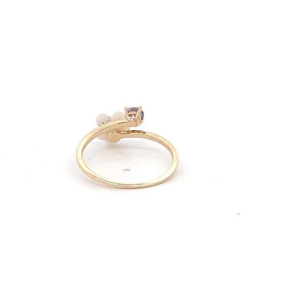 14KT YELLOW GOLD MOTHER OF PEARL & SAPPHIRE RING Image 3 Z's Fine Jewelry Peoria, AZ