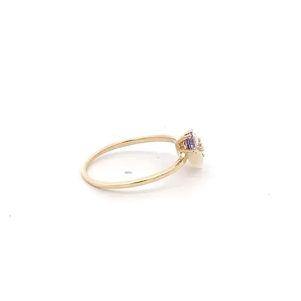 14KT YELLOW GOLD MOTHER OF PEARL & SAPPHIRE RING Image 4 Z's Fine Jewelry Peoria, AZ