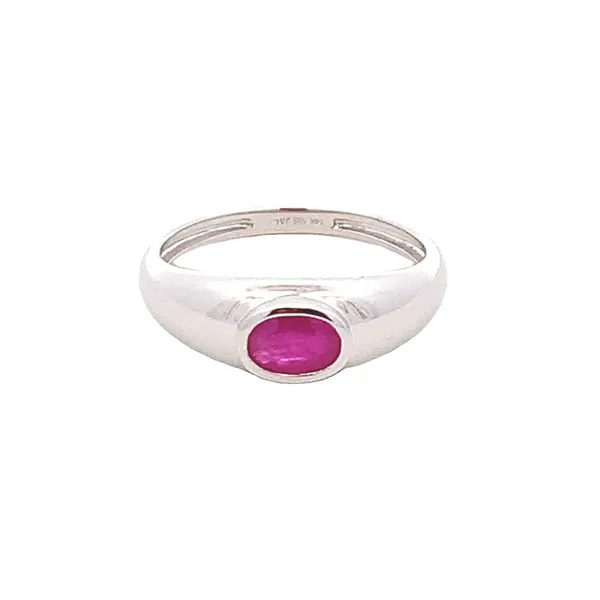 14KT WHITE GOLD RUBY RING