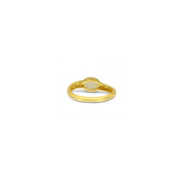 14KT YELLOW GOLD OPAL & DIAMOND RING