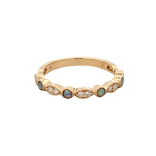 YELLOW GOLD OPAL & DIAMOND RING Z's Fine Jewelry Peoria, AZ
