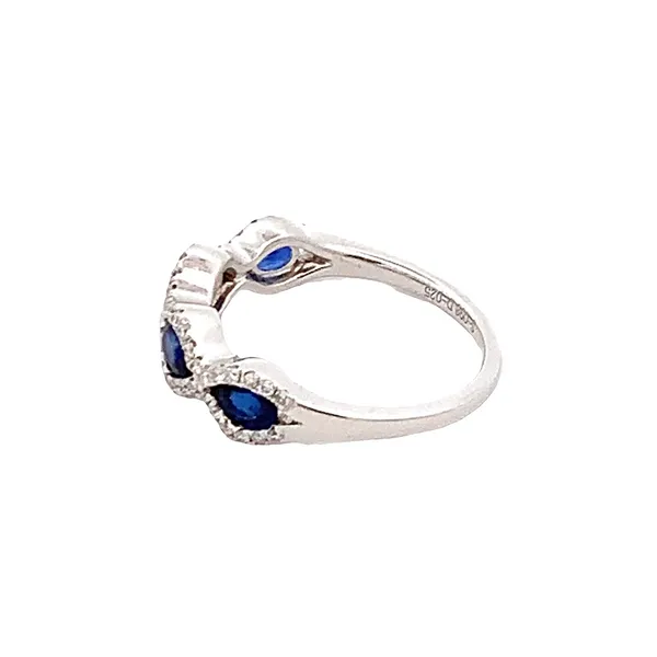 14KT WHITE GOLD SAPPHIRE AND DIAMOND RING Image 2 Z's Fine Jewelry Peoria, AZ