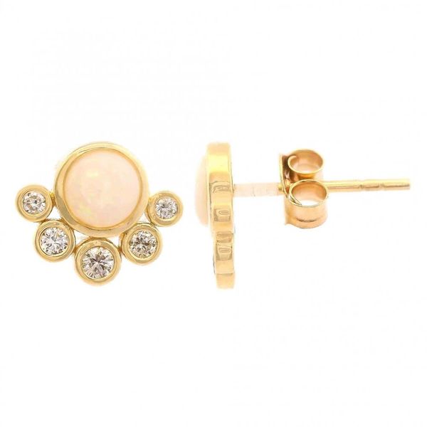 YELLOW GOLD OPAL EARRINGS Image 2 Z's Fine Jewelry Peoria, AZ