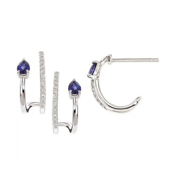10KT WHITE GOLD SAPPHIRE EARRINGS Z's Fine Jewelry Peoria, AZ