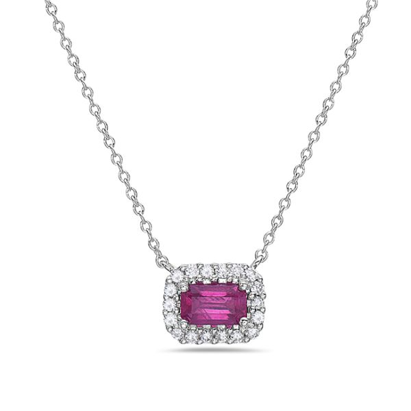 14KT WHITE GOLD RUBY AND DIAMOND NECKLACE Z's Fine Jewelry Peoria, AZ