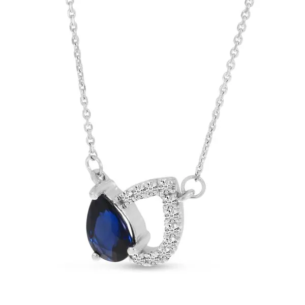 SAPPHIRE AND DIAMOND NECKLACE Image 2 Z's Fine Jewelry Peoria, AZ