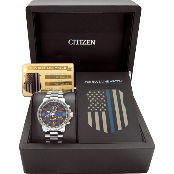 CITIZEN MENS THIN BLUE LINE WATCH Image 4 Z's Fine Jewelry Peoria, AZ