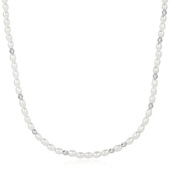 SILVER PEARL NECKLACE
