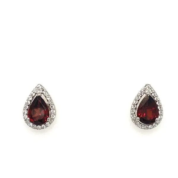 STERLING SILVER HALO STUD EARRING