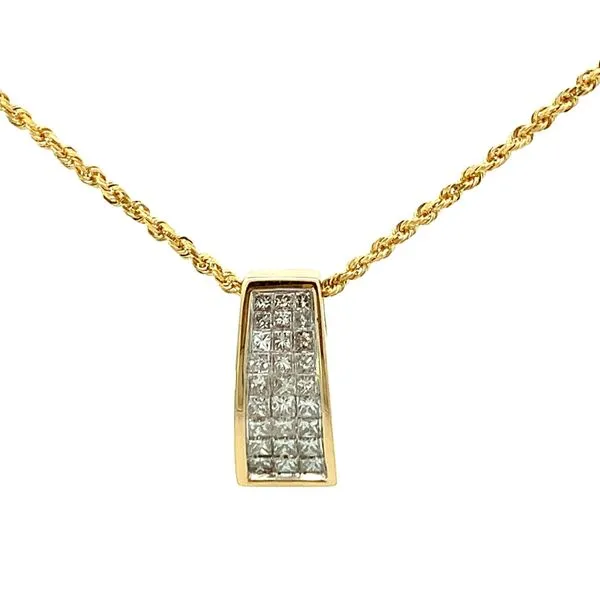 ESTATE 14KT YELLOW GOLD DIAMOND NECKLACE 001-815-00149  Z's Fine 