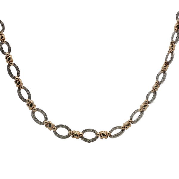 ESTATE TWO TONE YELLOW AND WHITE GOLD NECKLACE Z's Fine Jewelry Peoria, AZ