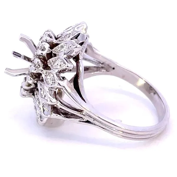 ESTATE 14KT WHITE GOLD DIAMOND SEMI-MT RING (NO CENTER STONE) Image 2 Z's Fine Jewelry Peoria, AZ