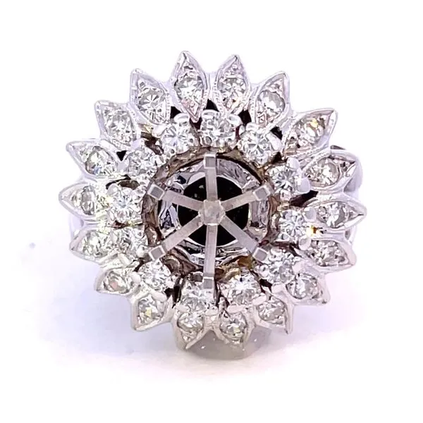 ESTATE 14KT WHITE GOLD DIAMOND SEMI-MT RING (NO CENTER STONE) similar item image