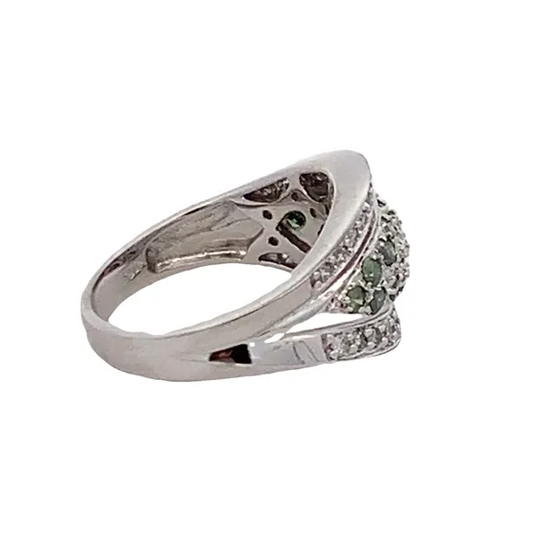 ESTATE GARNET AND DIAMOND RING