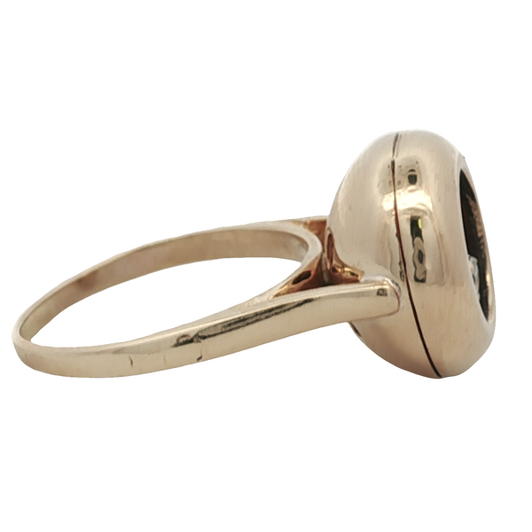 ESTATE YELLOW GOLD DIAMOND AND ONYX RING Image 2 Z's Fine Jewelry Peoria, AZ