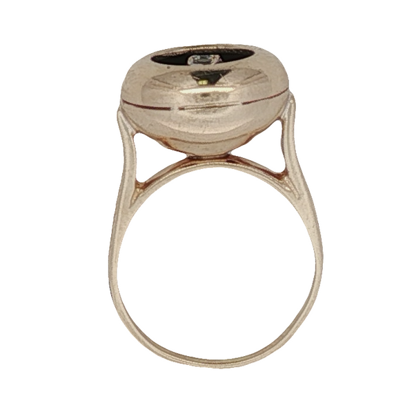 ESTATE YELLOW GOLD DIAMOND AND ONYX RING Image 3 Z's Fine Jewelry Peoria, AZ