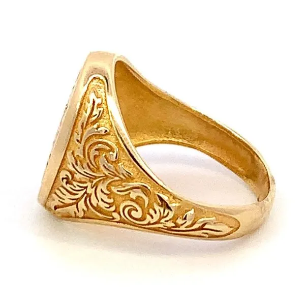 ESTATE 14KT YELLOW GOLD FILIGREE STYLE SIGNET RING Image 2 Z's Fine Jewelry Peoria, AZ