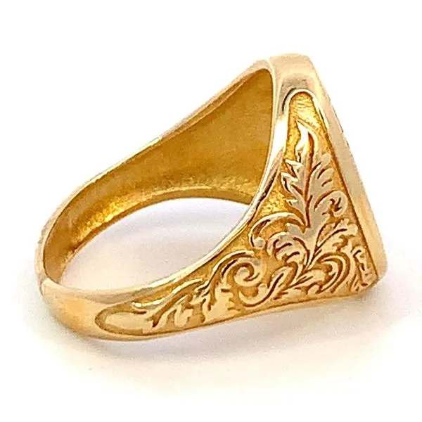 ESTATE 14KT YELLOW GOLD FILIGREE STYLE SIGNET RING Image 4 Z's Fine Jewelry Peoria, AZ