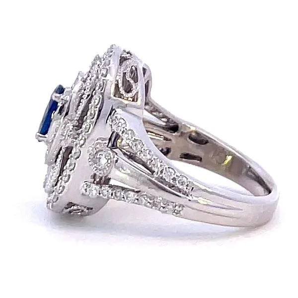 ESTATE 14KT WHITE GOLD SAPPHIRE & DIAMOND RING Image 2 Z's Fine Jewelry Peoria, AZ