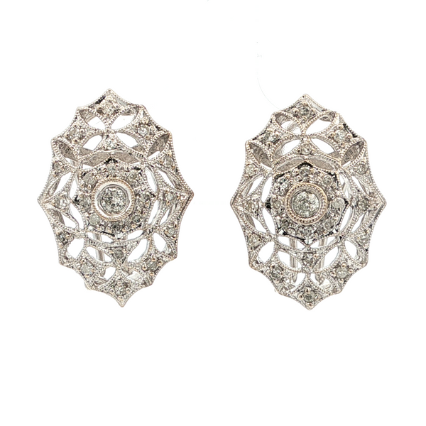 ESTATE 18KT WHITE GOLD ART DECO EARRINGS Z's Fine Jewelry Peoria, AZ