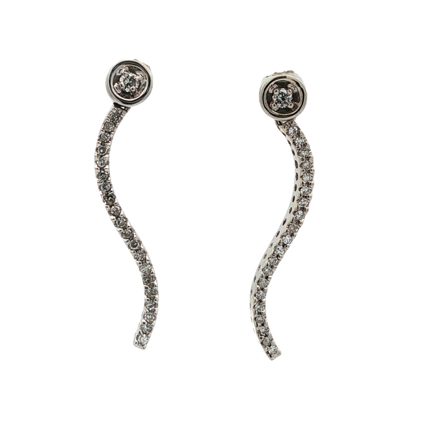 ESTATE 14KT WHITE GOLD DANGLE STUD EARRINGS Z's Fine Jewelry Peoria, AZ