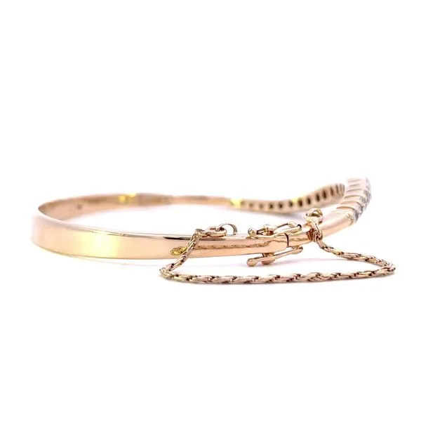 ESTATE 14KT YELLOW GOLD DIAMOND BANGLE BRACELET Image 3 Z's Fine Jewelry Peoria, AZ