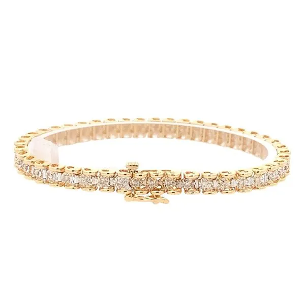 14KT TWO TONE DIAMOND BRACELET Image 2 Z's Fine Jewelry Peoria, AZ
