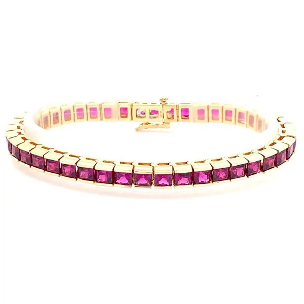YELLOW GOLD GARNET BRACELET Z's Fine Jewelry Peoria, AZ