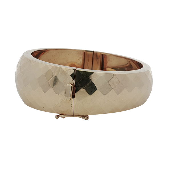 ESTATE 14KT YELLOW GOLD HINGED BANGLE BRACELET Image 2 Z's Fine Jewelry Peoria, AZ