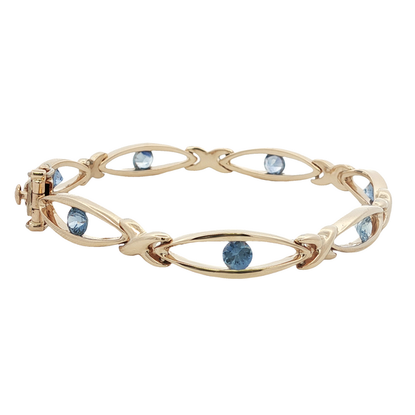 ESTATE 14KT YELLOW GOLD SAPPHIRE BRACELET Image 2 Z's Fine Jewelry Peoria, AZ