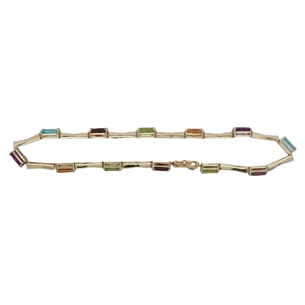 ESTATE 14KT YELLOW GOLD MUTI COLOR BRACELET Image 2 Z's Fine Jewelry Peoria, AZ