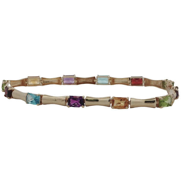 ESTATE 14KT YELLOW GOLD MUTI COLOR BRACELET Z's Fine Jewelry Peoria, AZ