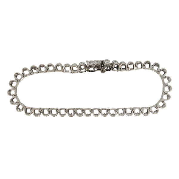 ESTATE WHITE GOLD TENNIS BRACELET Image 3 Z's Fine Jewelry Peoria, AZ