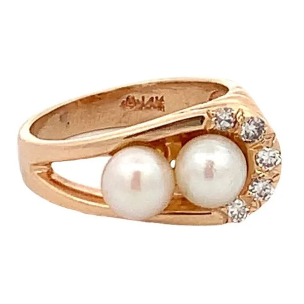 ESTATE 14KT PEARL AND DIAMOND RING 00182500196 Estate Z's Fine Jewelry Peoria, AZ