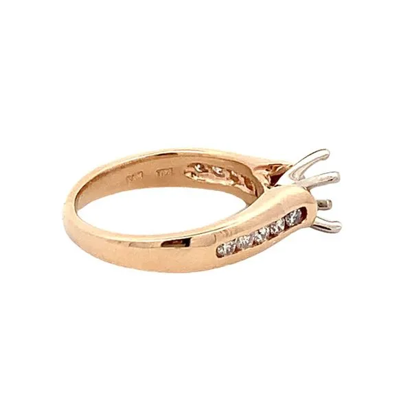 14KT YELLOW GOLD DIAMOND SEMI-MOUNT RING Image 4 Z's Fine Jewelry Peoria, AZ