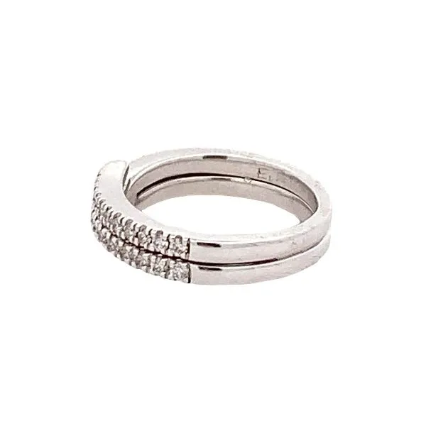 WHITE GOLD DOUBLE ROW RING Image 2 Z's Fine Jewelry Peoria, AZ