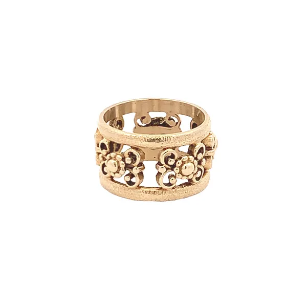 ESTATE YELLOW GOLD WIDE BAND