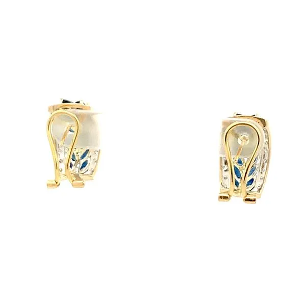 ESTATE 14KT YELLOW GOLD OMEGA BACK HALF HOOP EARRINGS Image 3 Z's Fine Jewelry Peoria, AZ