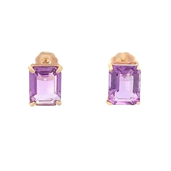 ESTATE 14KT YELLOW GOLD AMETHYST EARRINGS 00182700449 Z's Fine Jewelry Peoria, AZ